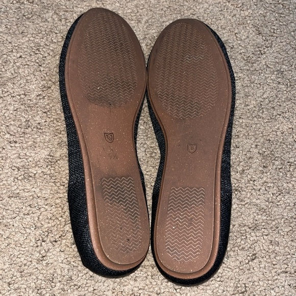 Rothy's Melange Knit Ballet Round Toe Flat Heathered Black 9.5 - Picture 6 of 9